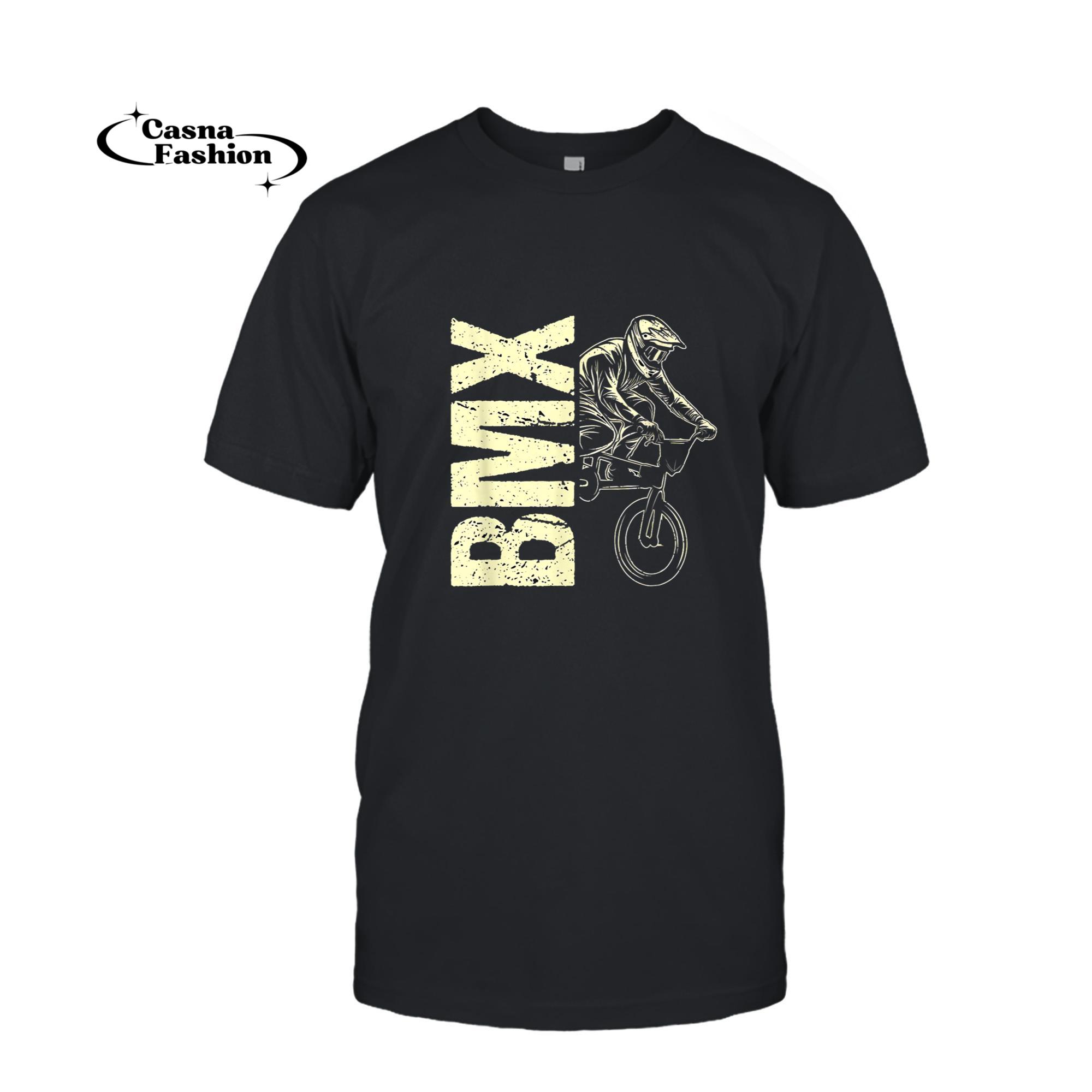 casnafashion_T-shirt_Love BMX biker men Shirt BMX biking Lovers boys and girls T-Shirt_T-shirt_Black