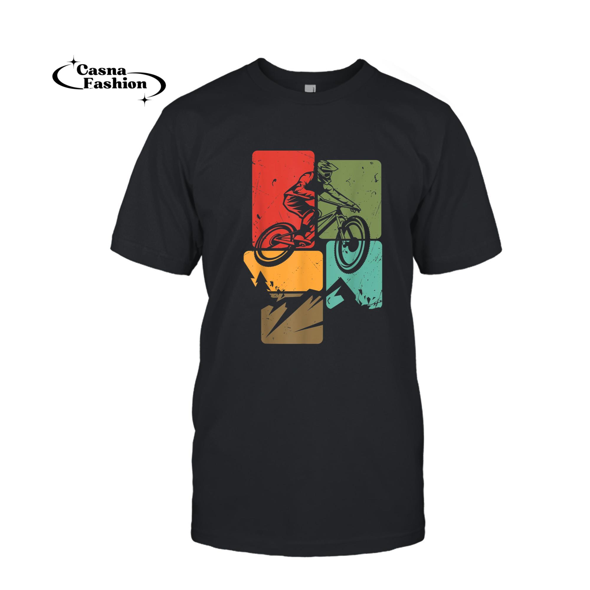 casnafashion_T-shirt_MTB Tshirt for Mountain Biker _ Retro Mens Mountain Bike T-Shirt_T-shirt_Black