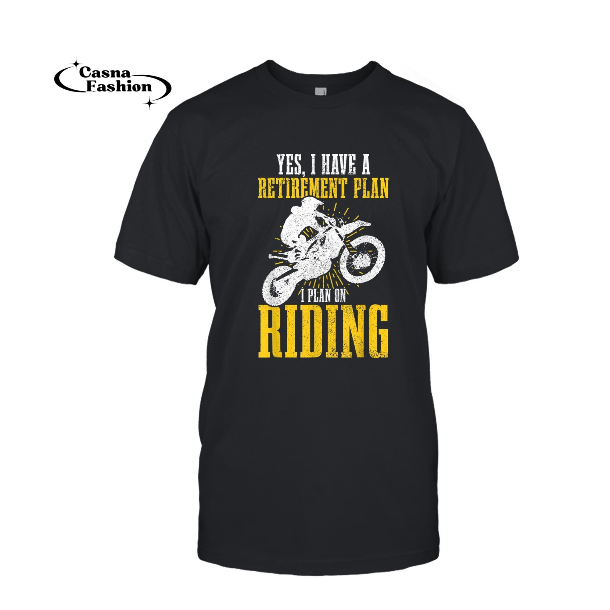 casnafashion_T-shirt_Mens Motocross Retirement Plan Funny Dirt Bike MX Retired Biker T-Shirt_T-shirt_Black