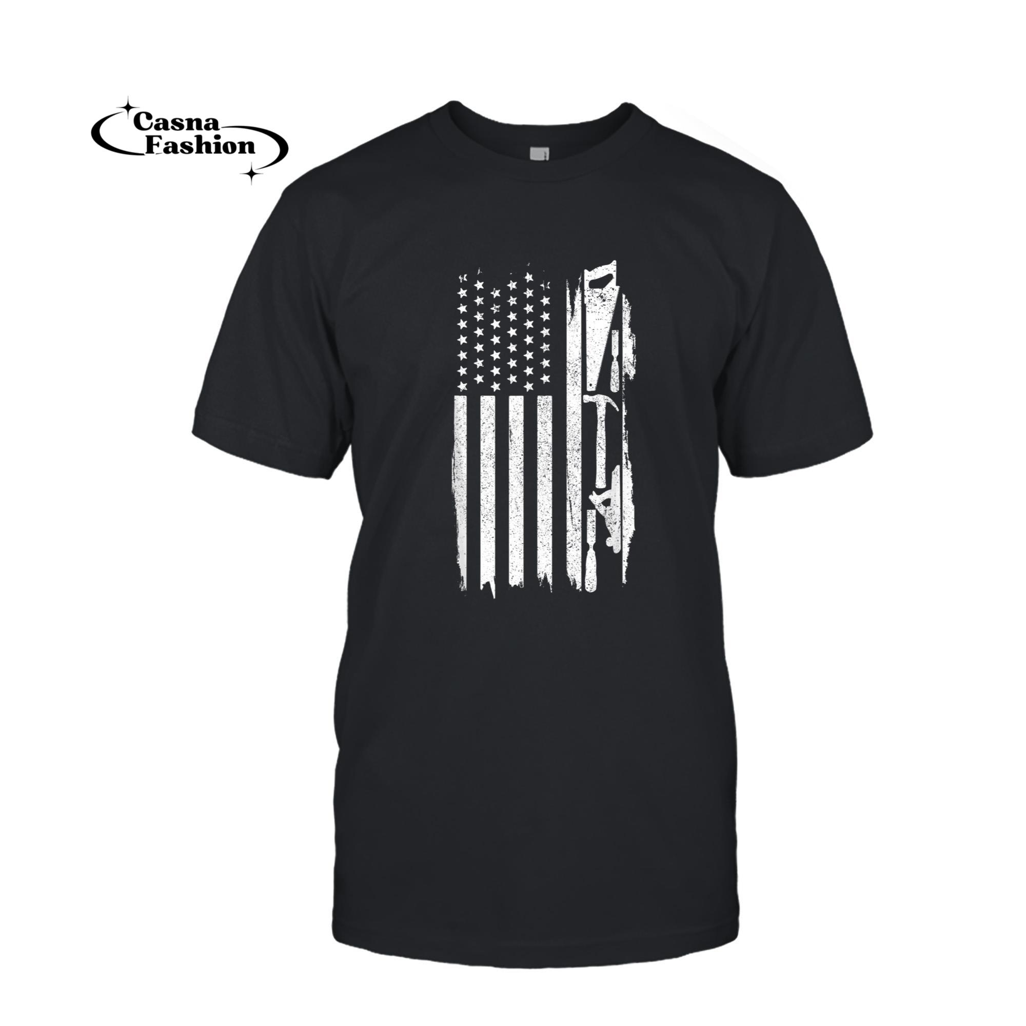 casnafashion_T-shirt_Mens Woodworking Carpentry Patriotic Woodworker Carpenter Gift T-Shirt_T-shirt_Black