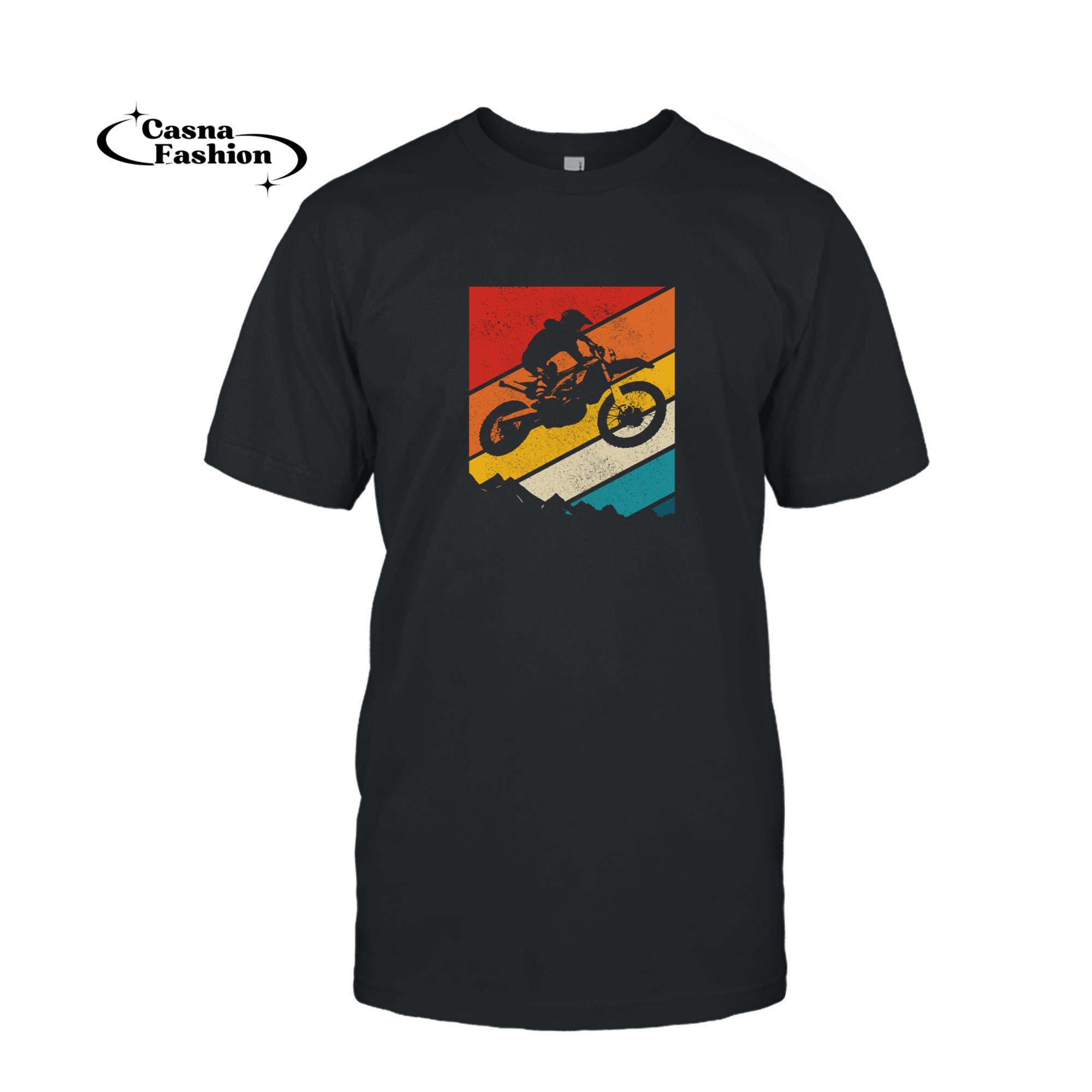 casnafashion_T-shirt_Motocross Vintage Dirt Bike MX Enduro Motorcycle Biker Gift Pullover Hoodie_T-shirt_Black