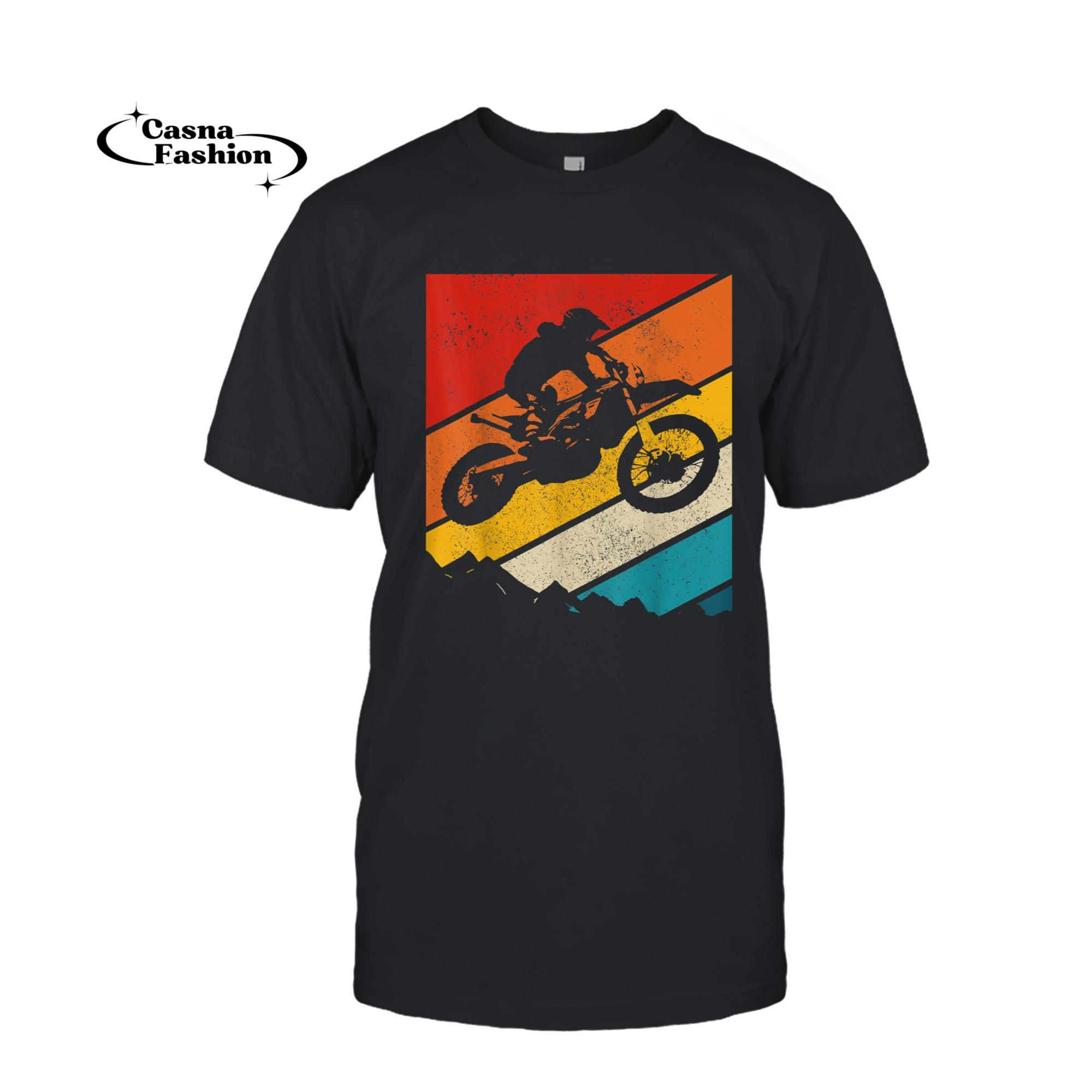 casnafashion_T-shirt_Motocross Vintage Dirt Bike MX Enduro Motorcycle Biker Gift T-Shirt_T-shirt_Black