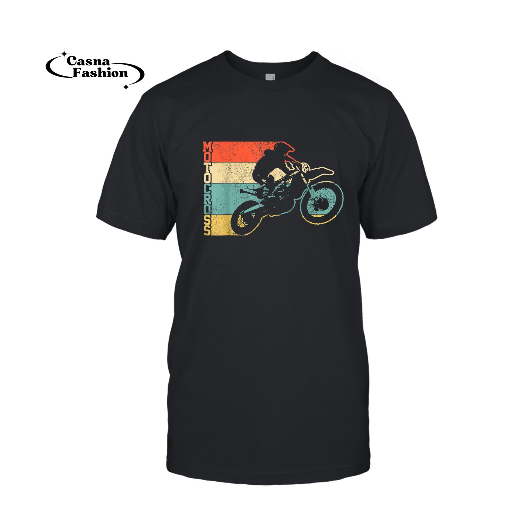 casnafashion_T-shirt_Motocross Vintage Enduro Dirt Bike Motorcycle MX Biker Gift T-Shirt_T-shirt_Black