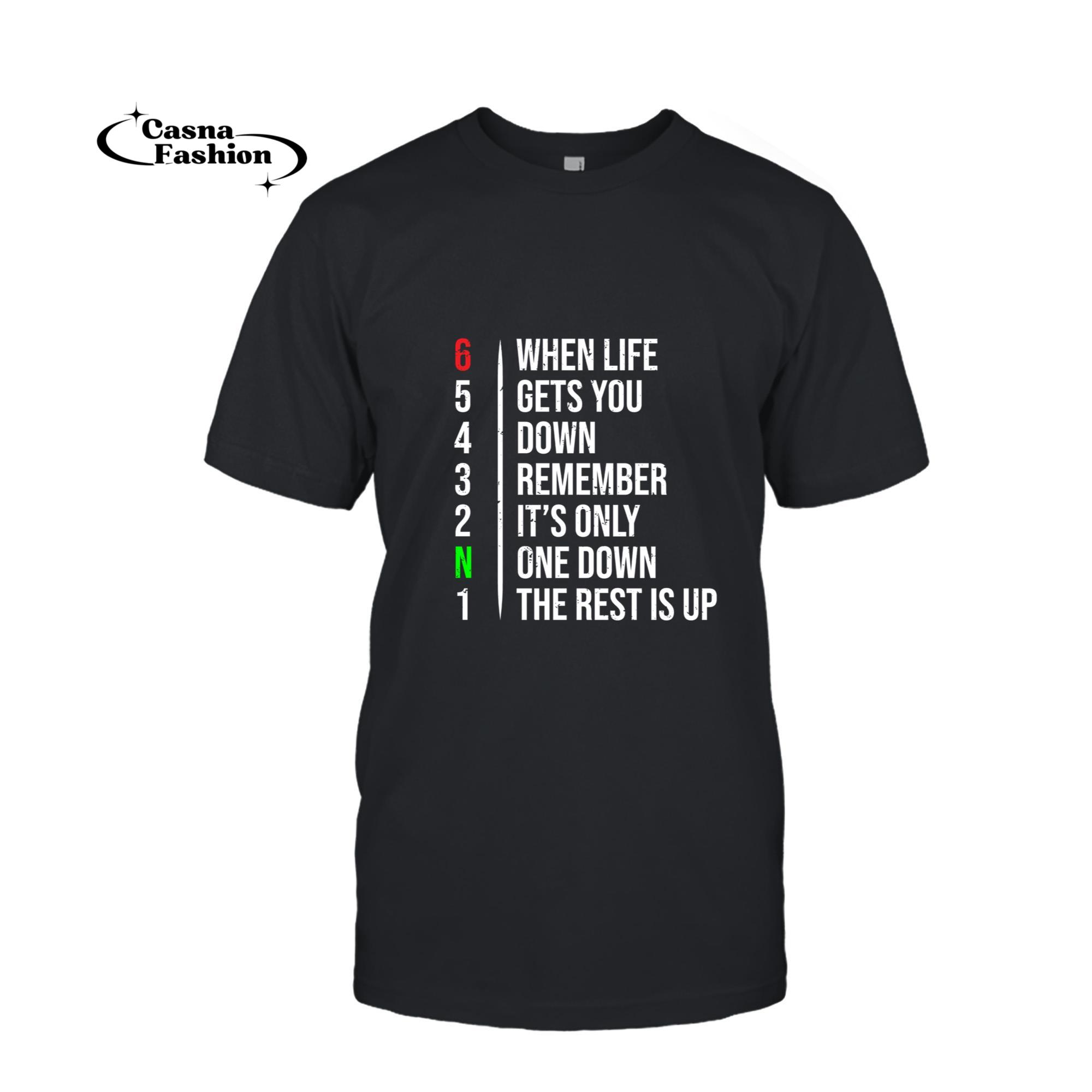 casnafashion_T-shirt_Motorbike Motorcycle Gears Hoodie When Life Gets You Down_T-shirt_Black