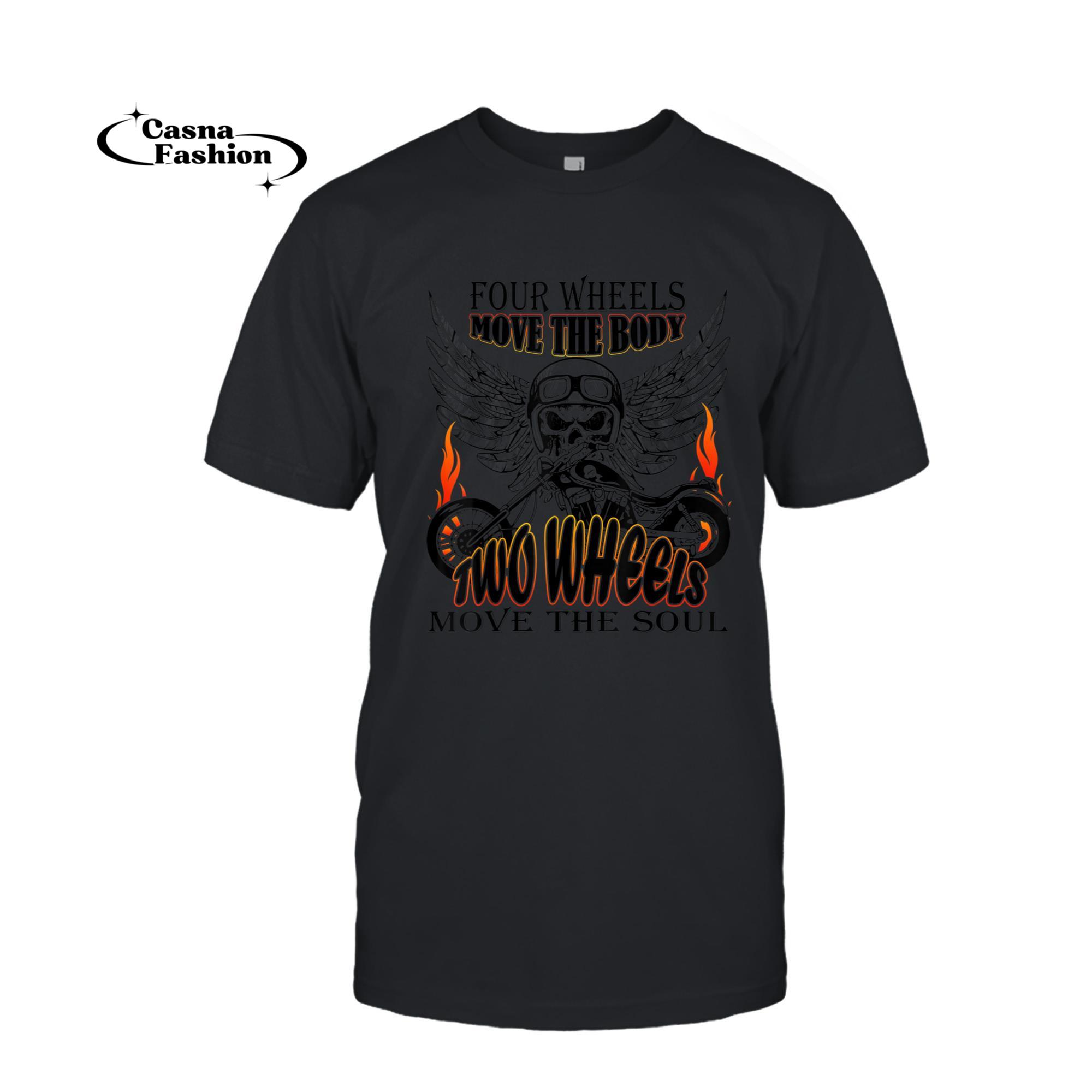 casnafashion_T-shirt_Motorbike motorcyclist biker chopper bike motorcycles T-Shirt_T-shirt_Black