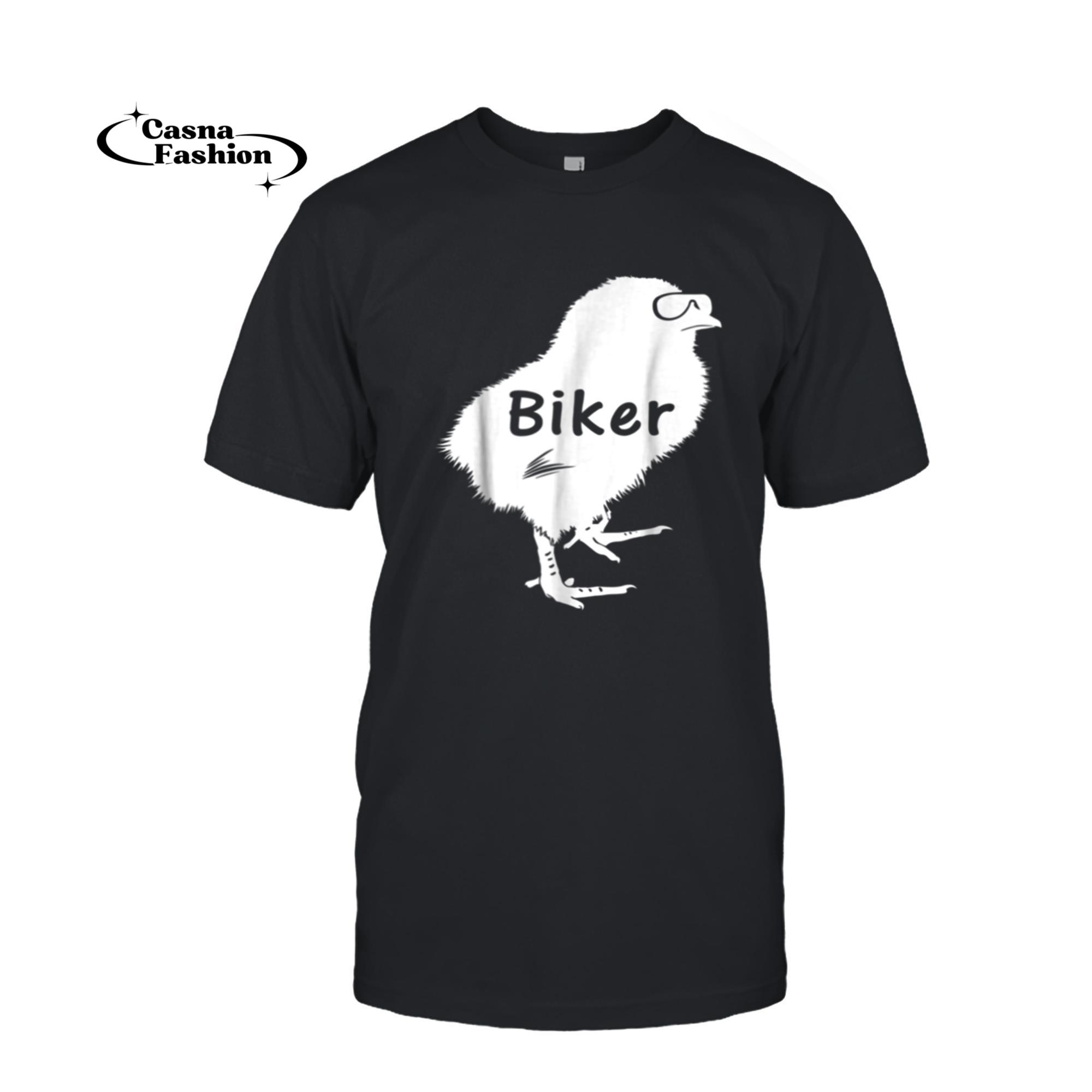 casnafashion_T-shirt_Motorcycle Chick biker Tshirt_T-shirt_Black