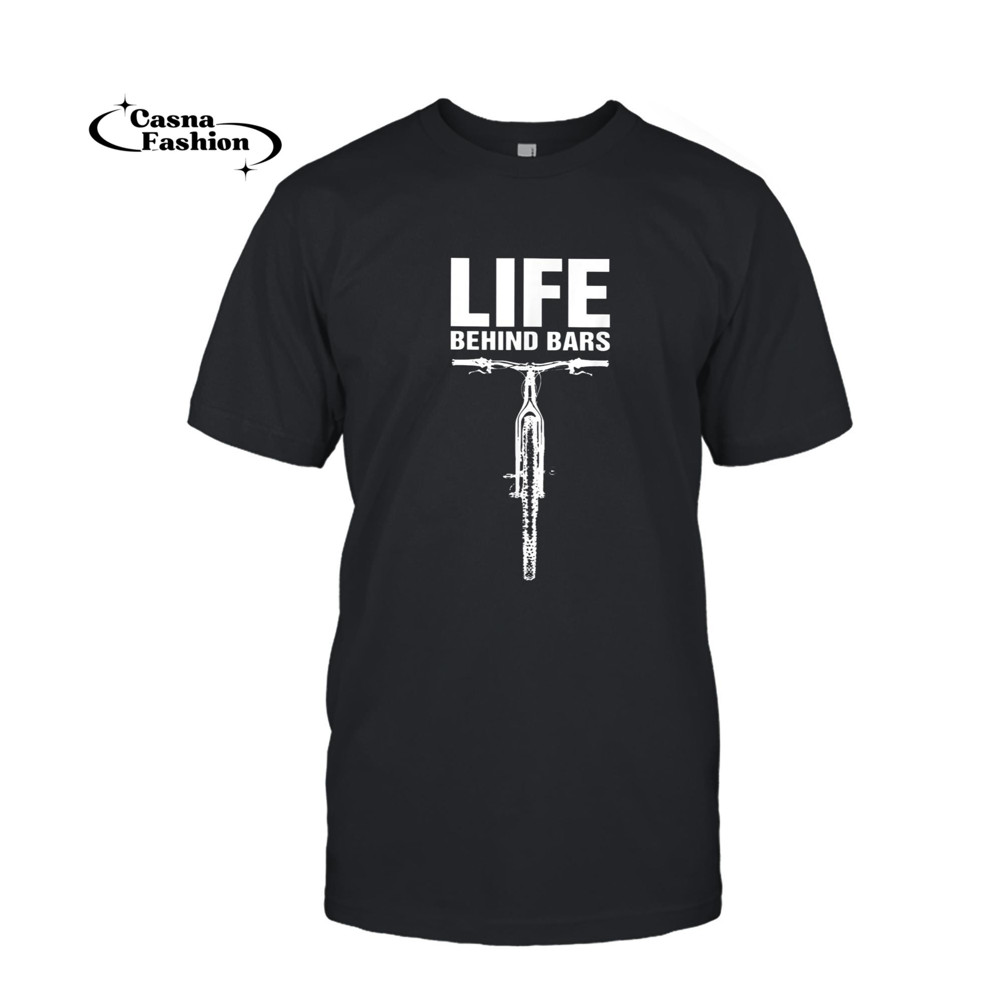 casnafashion_T-shirt_Mountain Bike Life Behind Bars For Funny Biker T-Shirt_T-shirt_Black