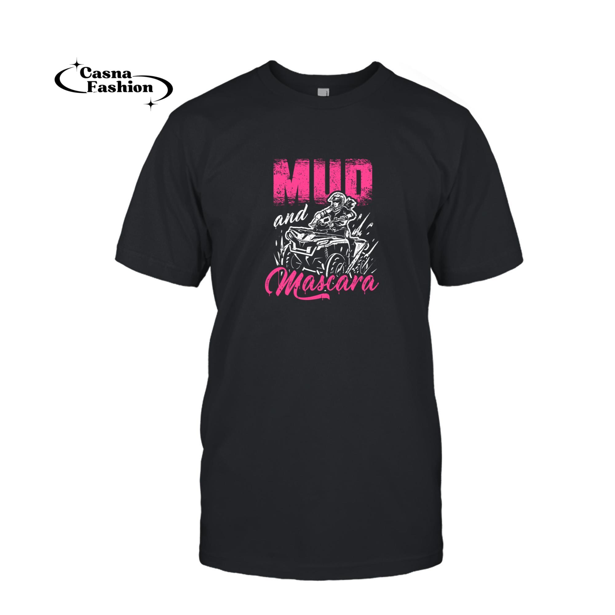 casnafashion_T-shirt_Mud And Mascara 4x4 ATV 4-Wheeler Quad Biker Girl Pullover Hoodie_T-shirt_Black