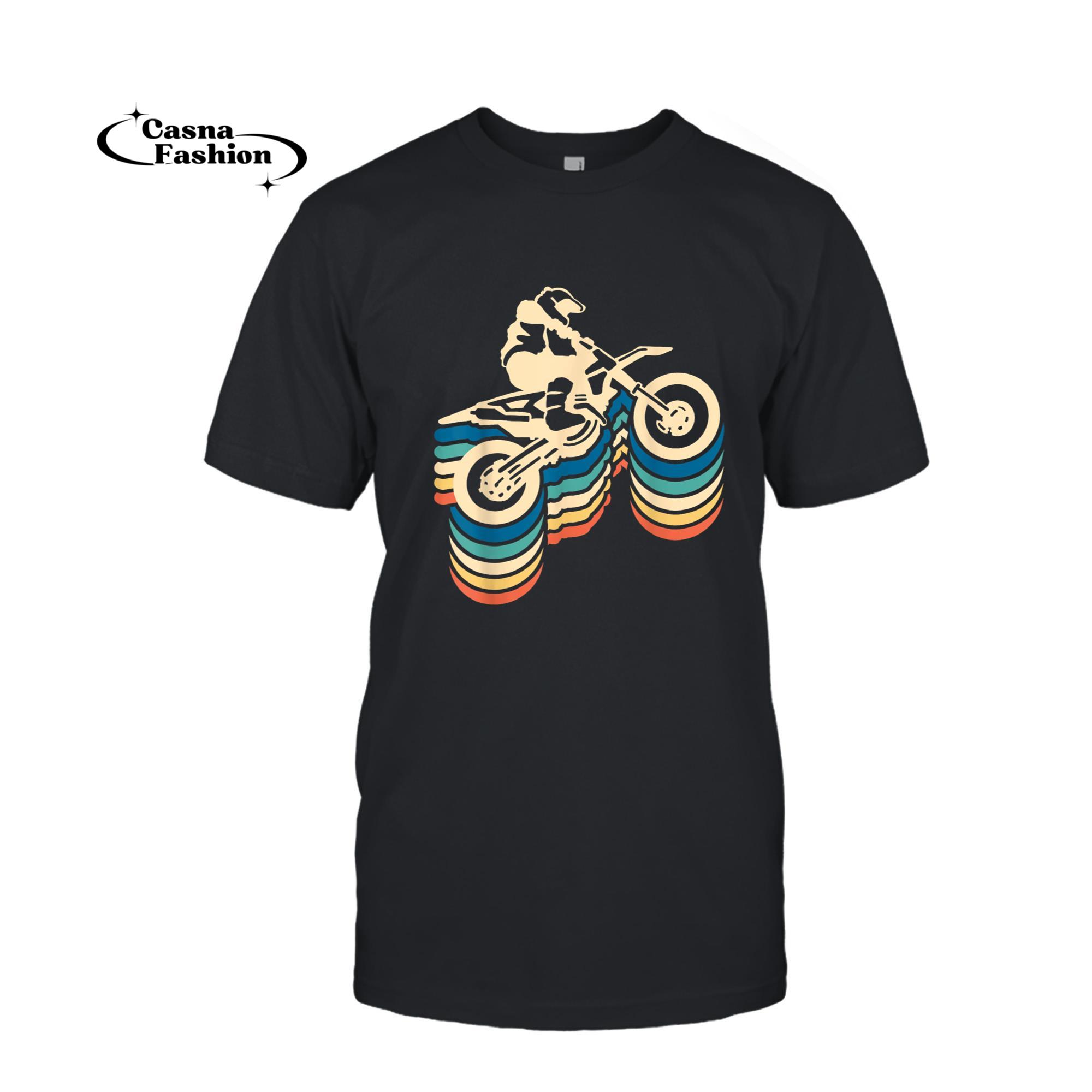 casnafashion_T-shirt_Retro Dirt Bike Rider Funny Enduro Biker Motorcycle Lovers T-Shirt_T-shirt_Black