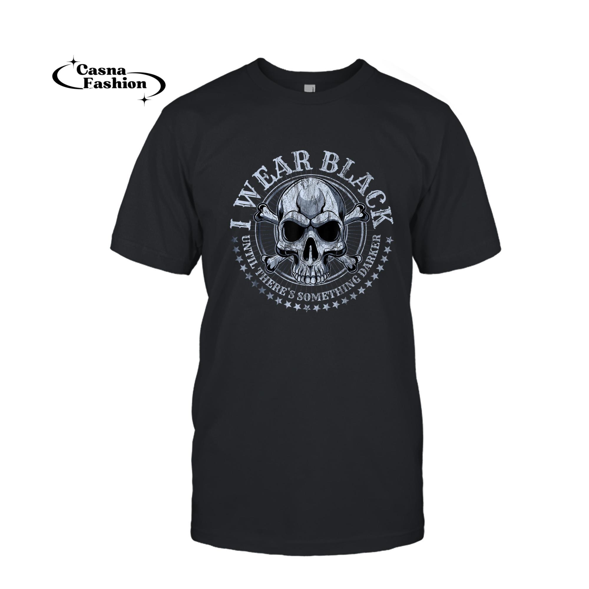 casnafashion_T-shirt_Rock Music Rocker & Heavy Metal Biker Black T-Shirt Gift_T-shirt_Black