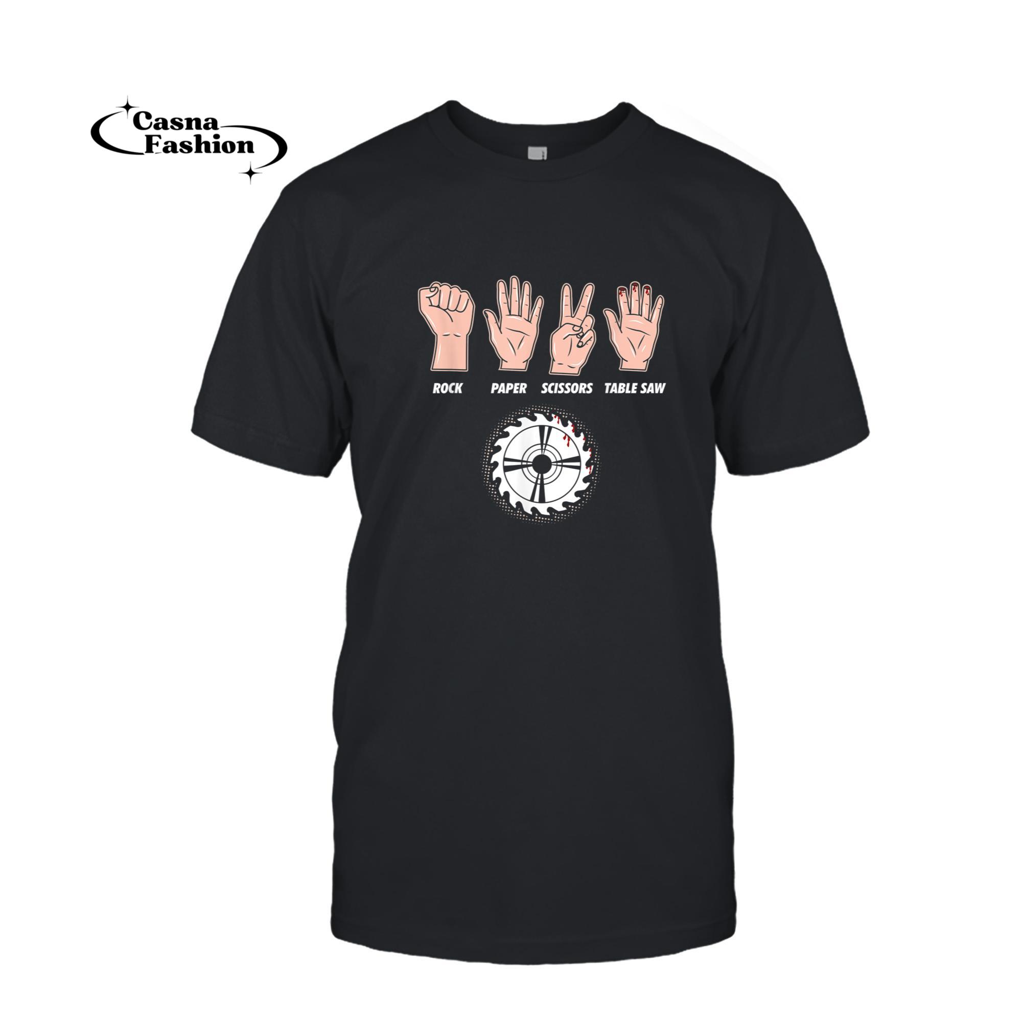 casnafashion_T-shirt_Rock Paper Scissors Table Saw Carpenter T-Shirt_T-shirt_Black