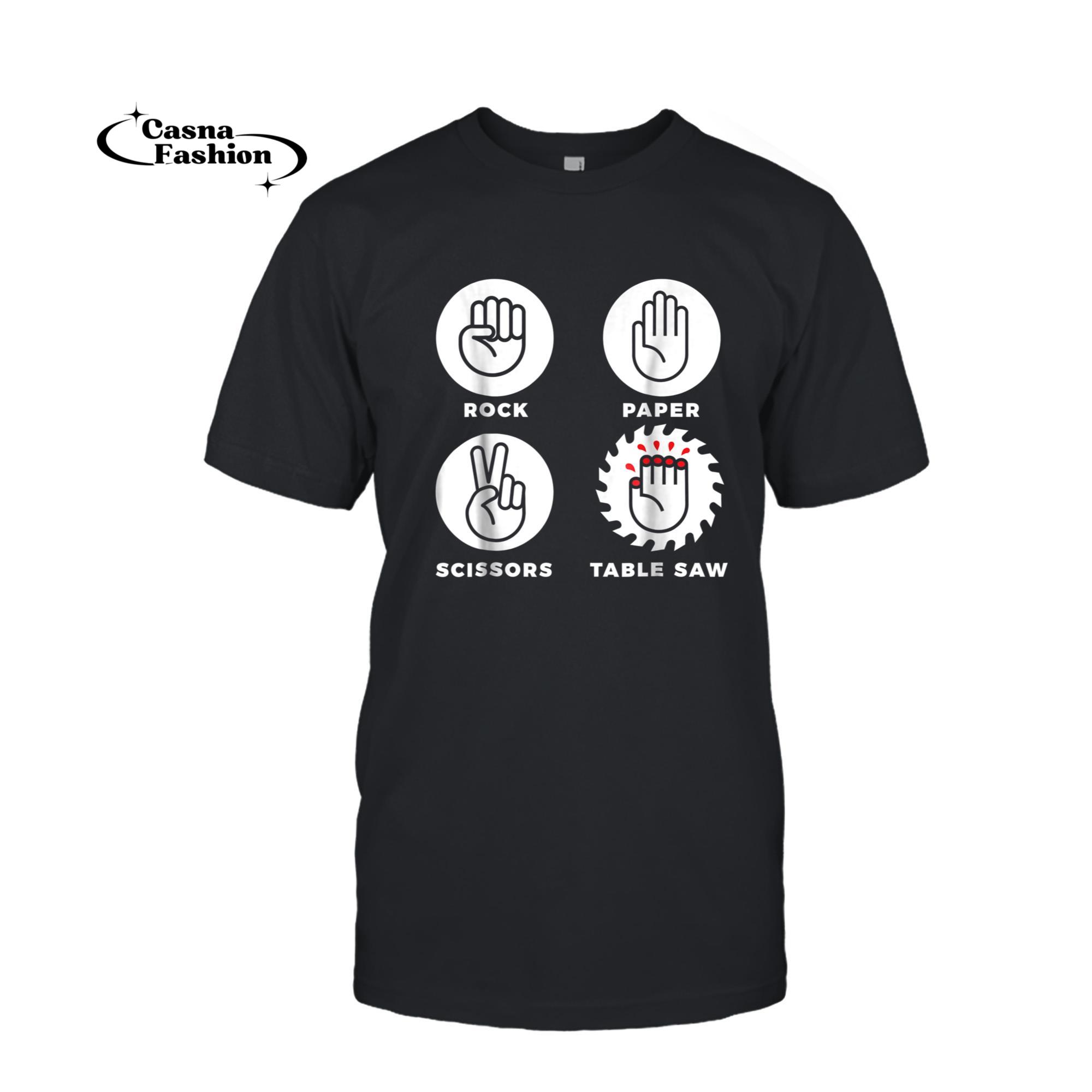 casnafashion_T-shirt_Rock Paper Scissors Table Saw Funny T-Shirt_T-shirt_Black