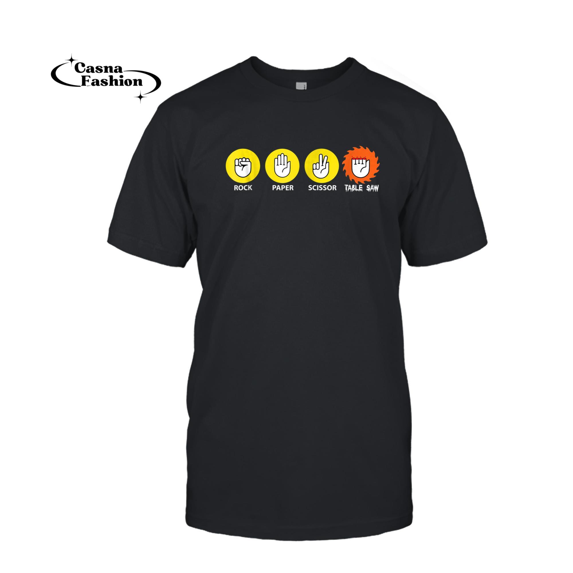 casnafashion_T-shirt_Rock Paper Scissors Table Saw Shirt Funny Carpenter T-Shirt_T-shirt_Black