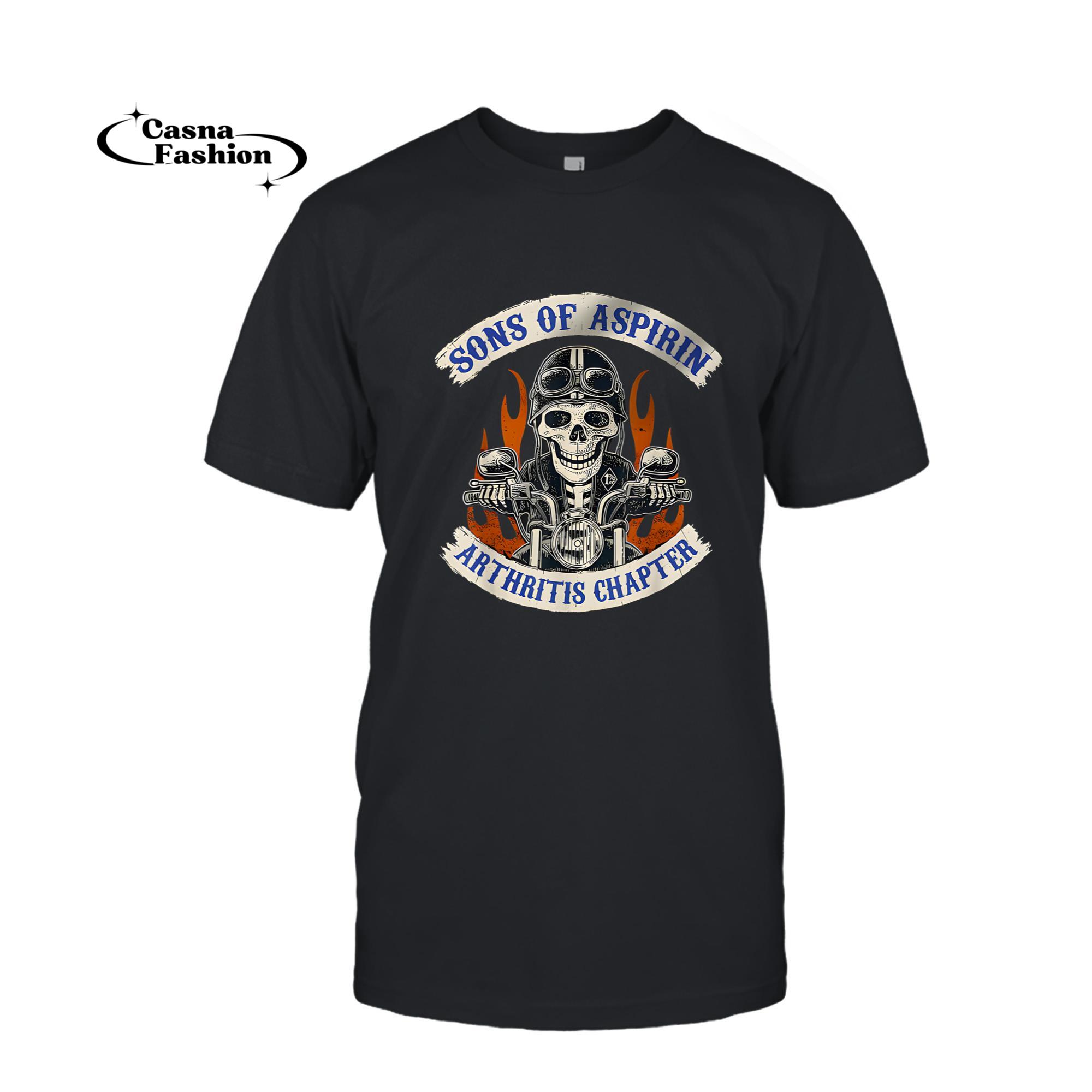 casnafashion_T-shirt_Sons Of Aspirin Arthritis Chapter For Men Women Funny Biker T-Shirt_T-shirt_Black