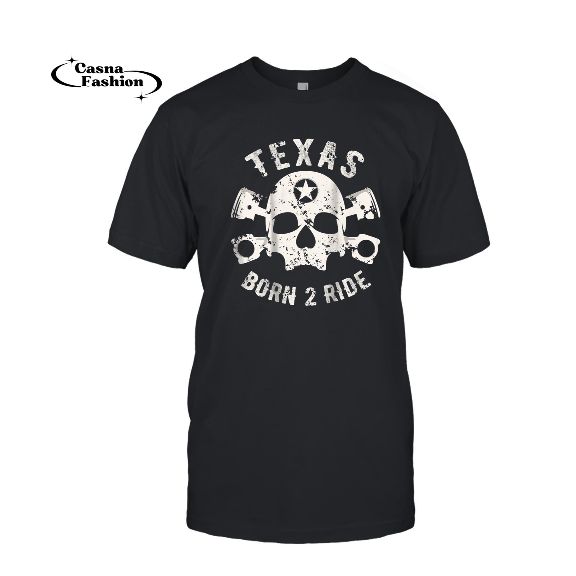 casnafashion_T-shirt_Texas Biker T Shirt Vintage Distressed Back Print_T-shirt_Black