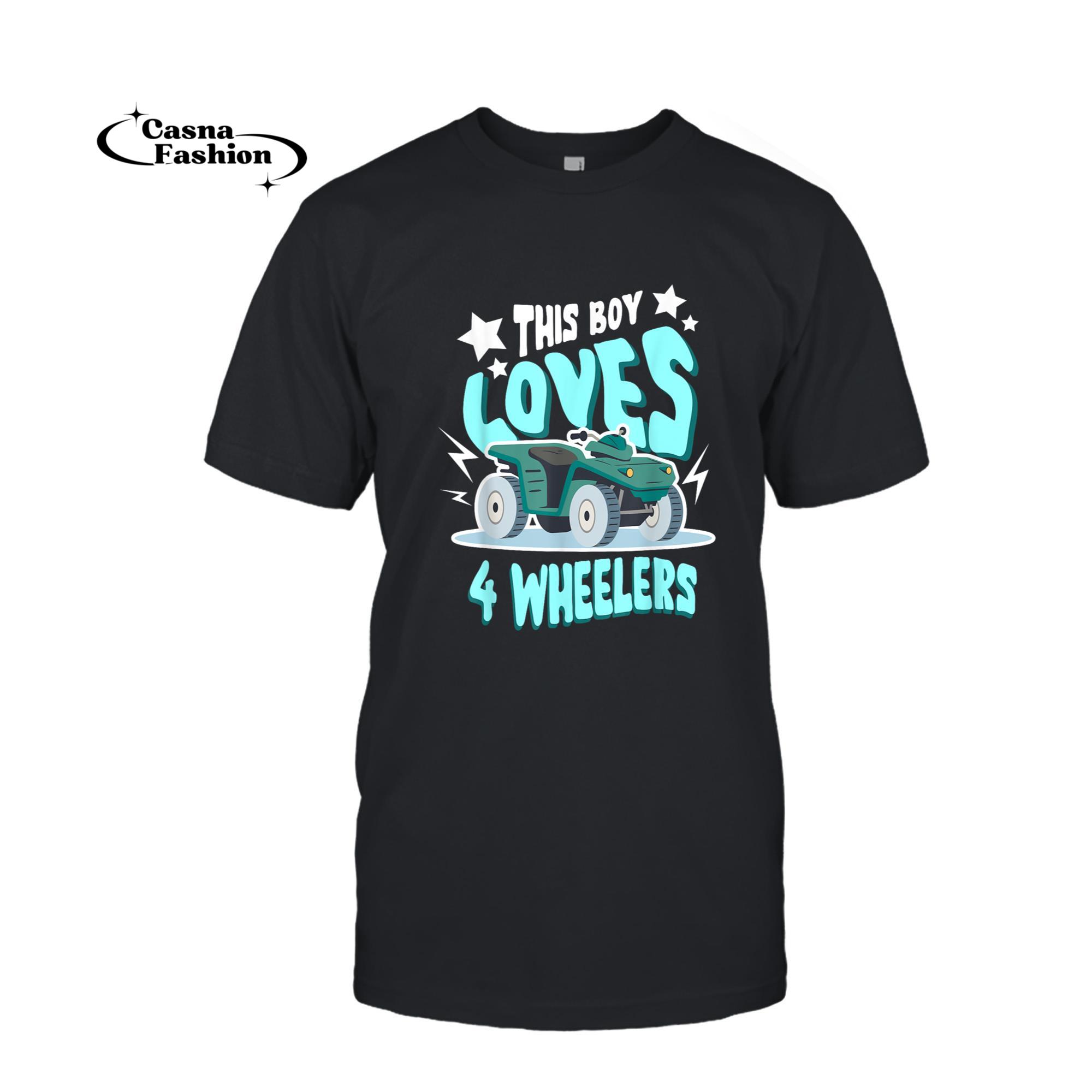 casnafashion_T-shirt_This Boy Loves 4 Wheelers ATV Quad Bike Mud Riding T-Shirt_T-shirt_Black