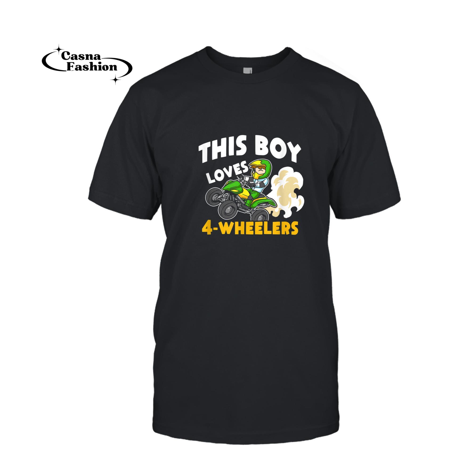 casnafashion_T-shirt_This Boy Loves 4-Wheelers Funny ATV Quad Biker T-Shirt_T-shirt_Black