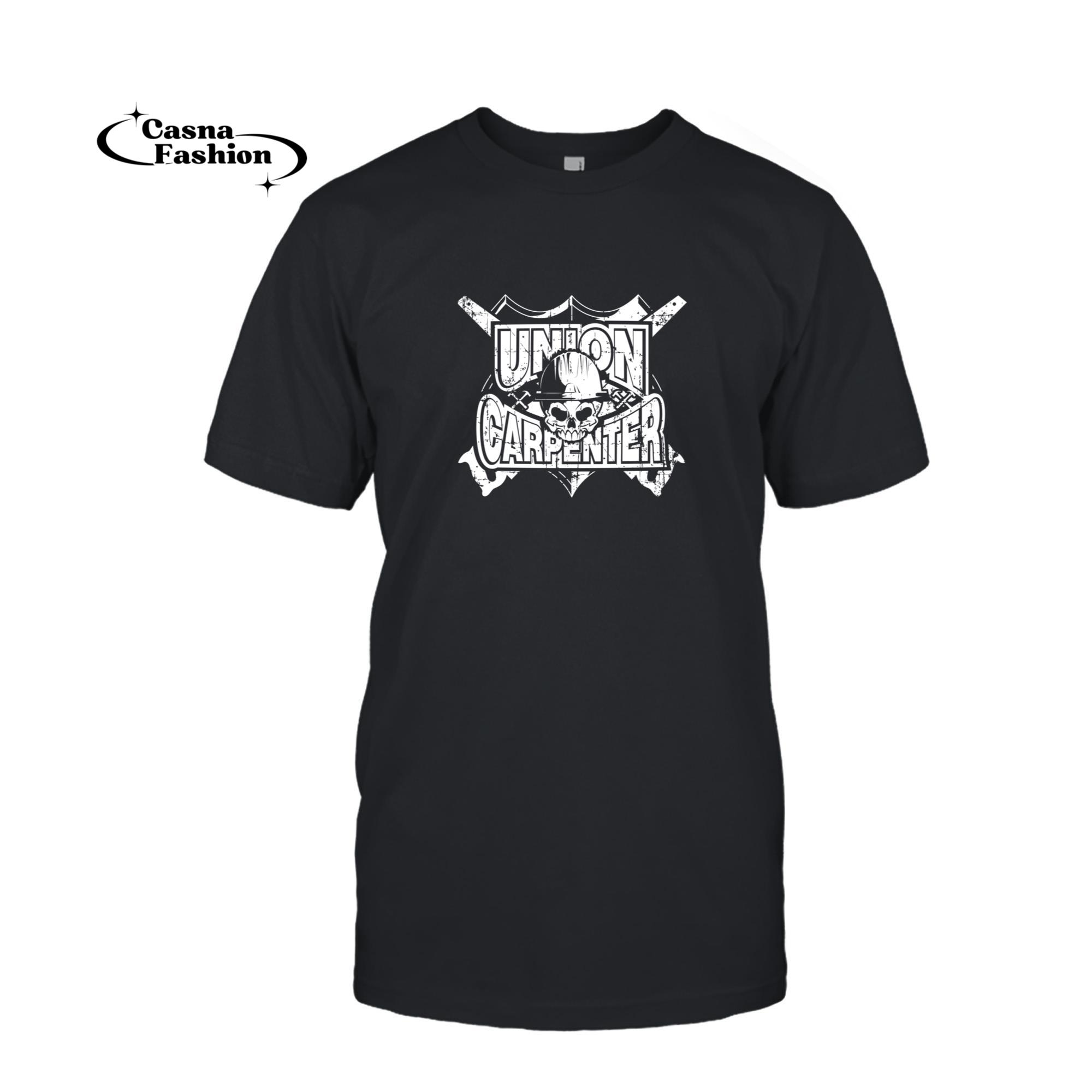 casnafashion_T-shirt_Tough Union Carpenter Skull Hoodie Sweatshirt_T-shirt_Black