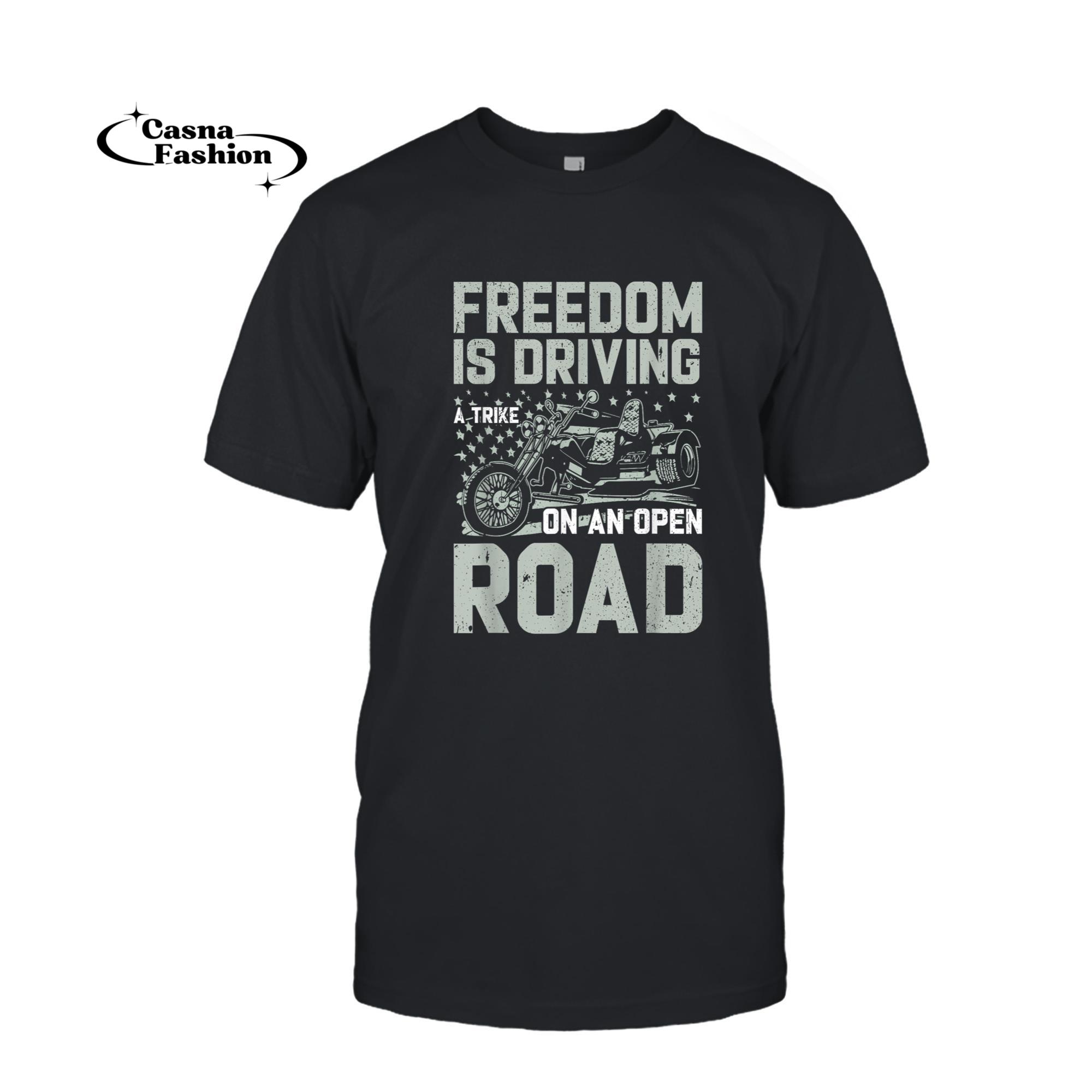 casnafashion_T-shirt_Triker Motorcycle Trike Biker Quote Three Wheeler Trikes T-Shirt_T-shirt_Black