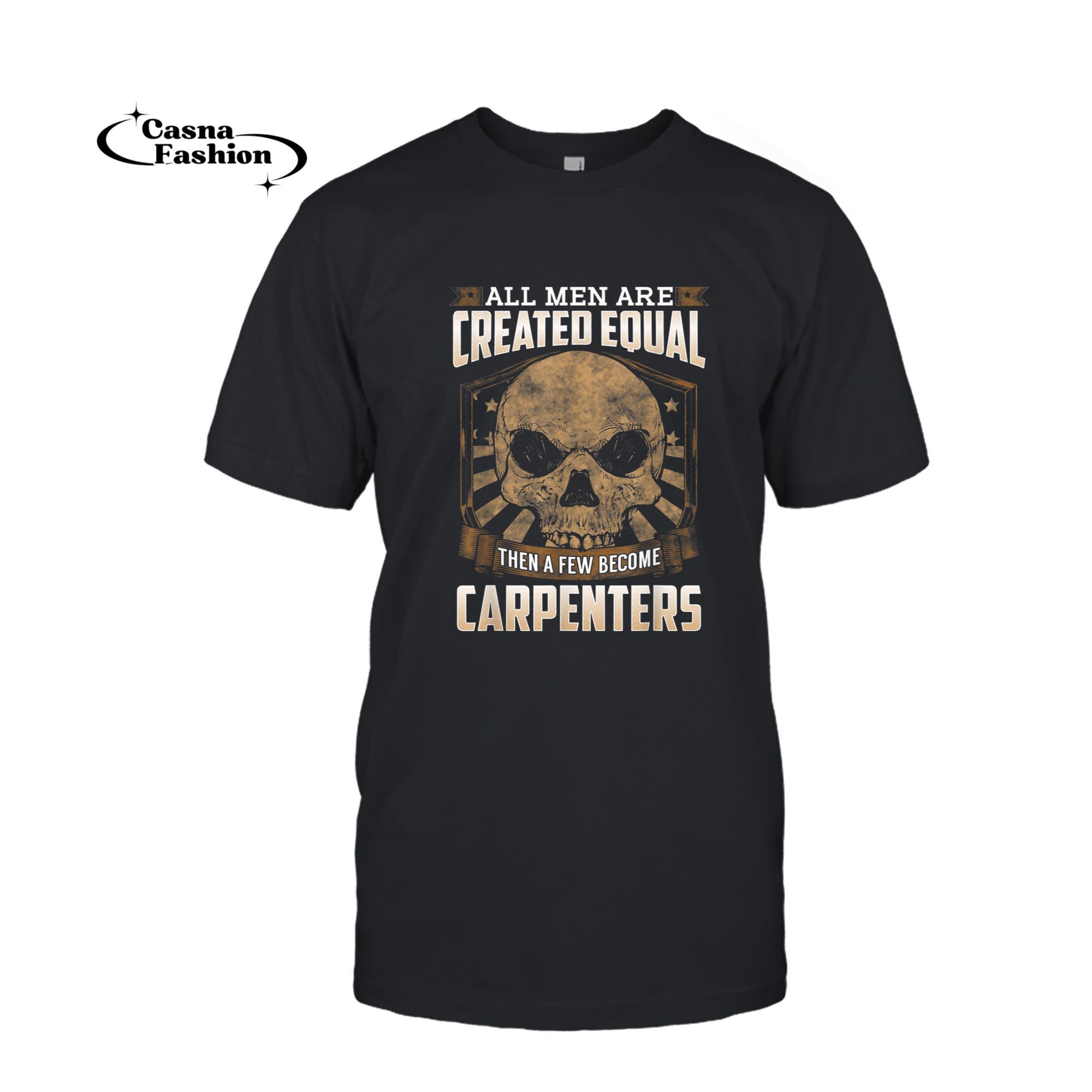 casnafashion_T-shirt_Union Carpenters Graphic Art - American Proud Laborer Skull T-Shirt_T-shirt_Black