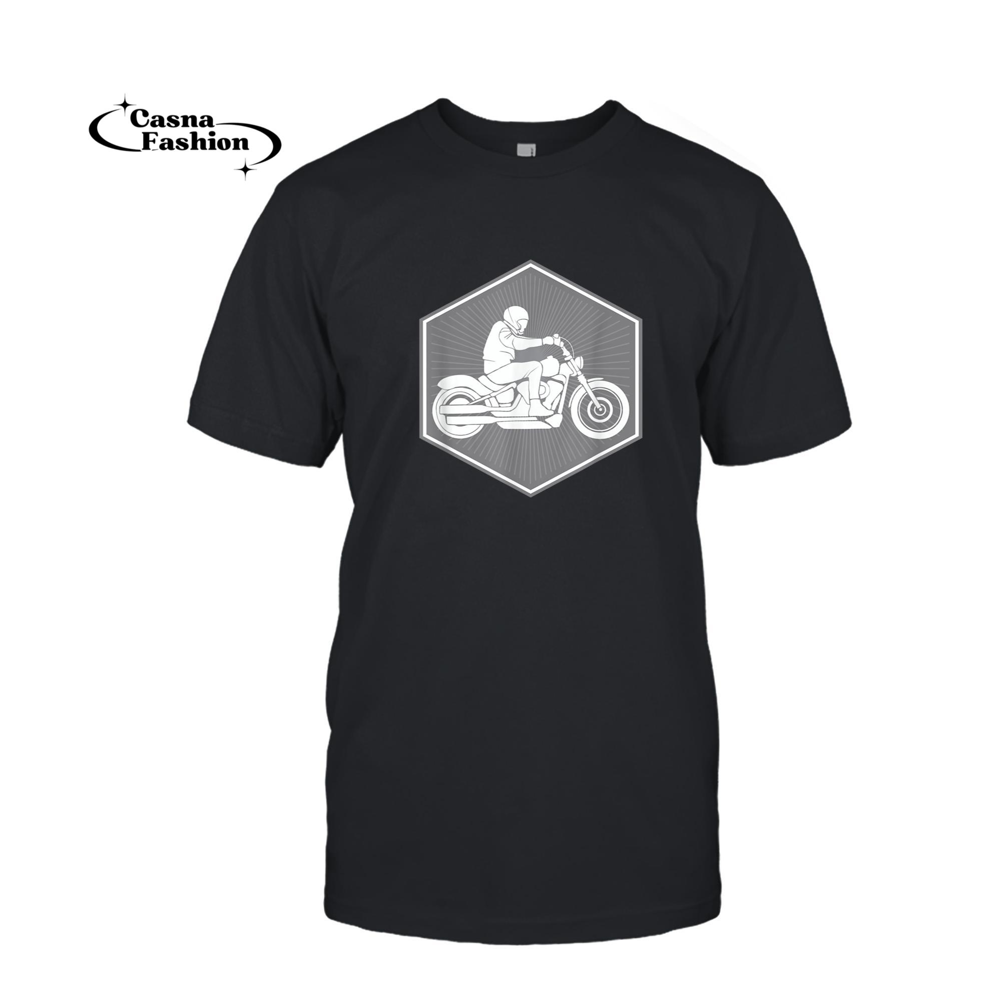 casnafashion_T-shirt_Vintage Bike Cruiser _ Biker Motorcycle T-Shirt_T-shirt_Black