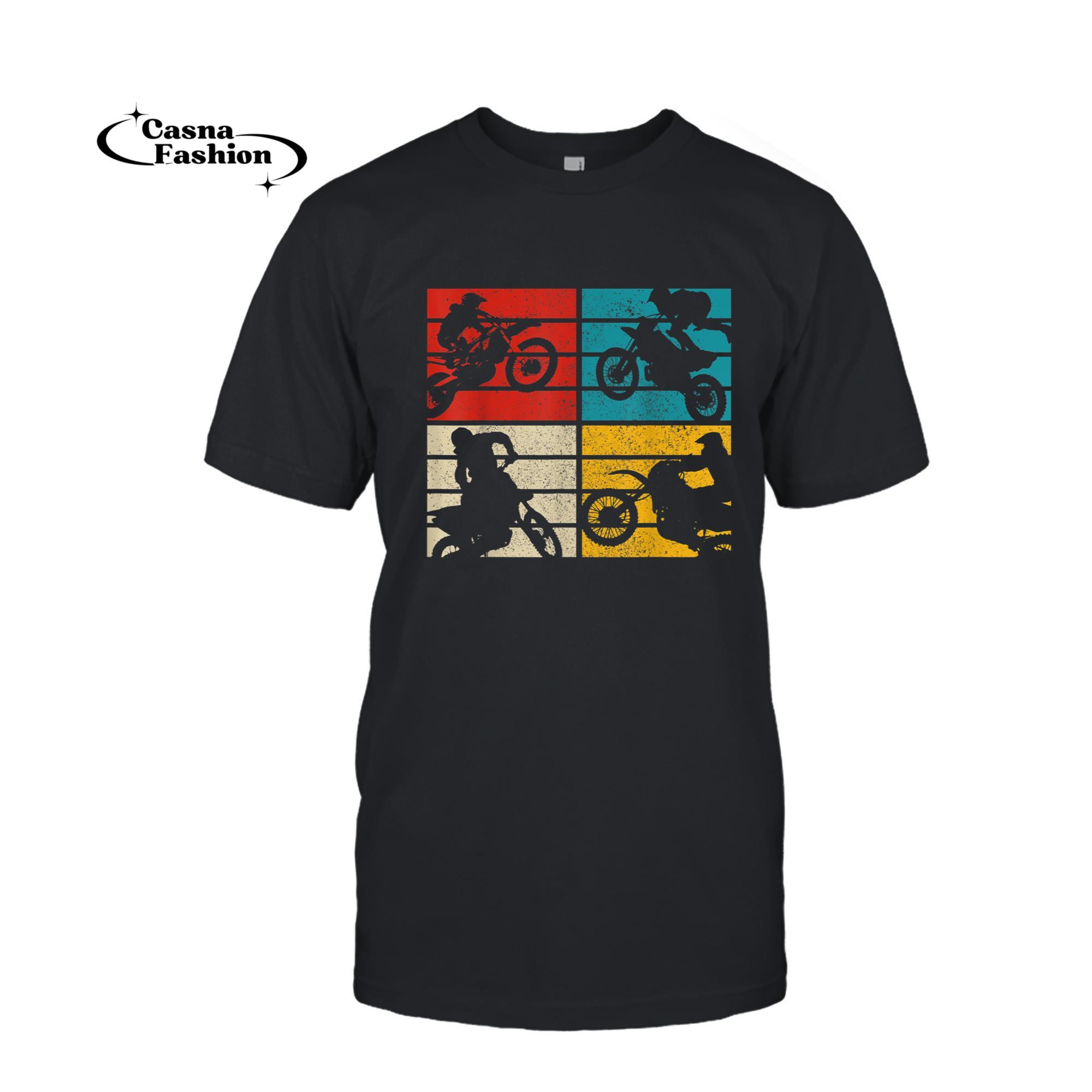 casnafashion_T-shirt_Vintage Dirt Bike Motocross MX Enduro Motorcycle Biker Gift T-Shirt_T-shirt_Black