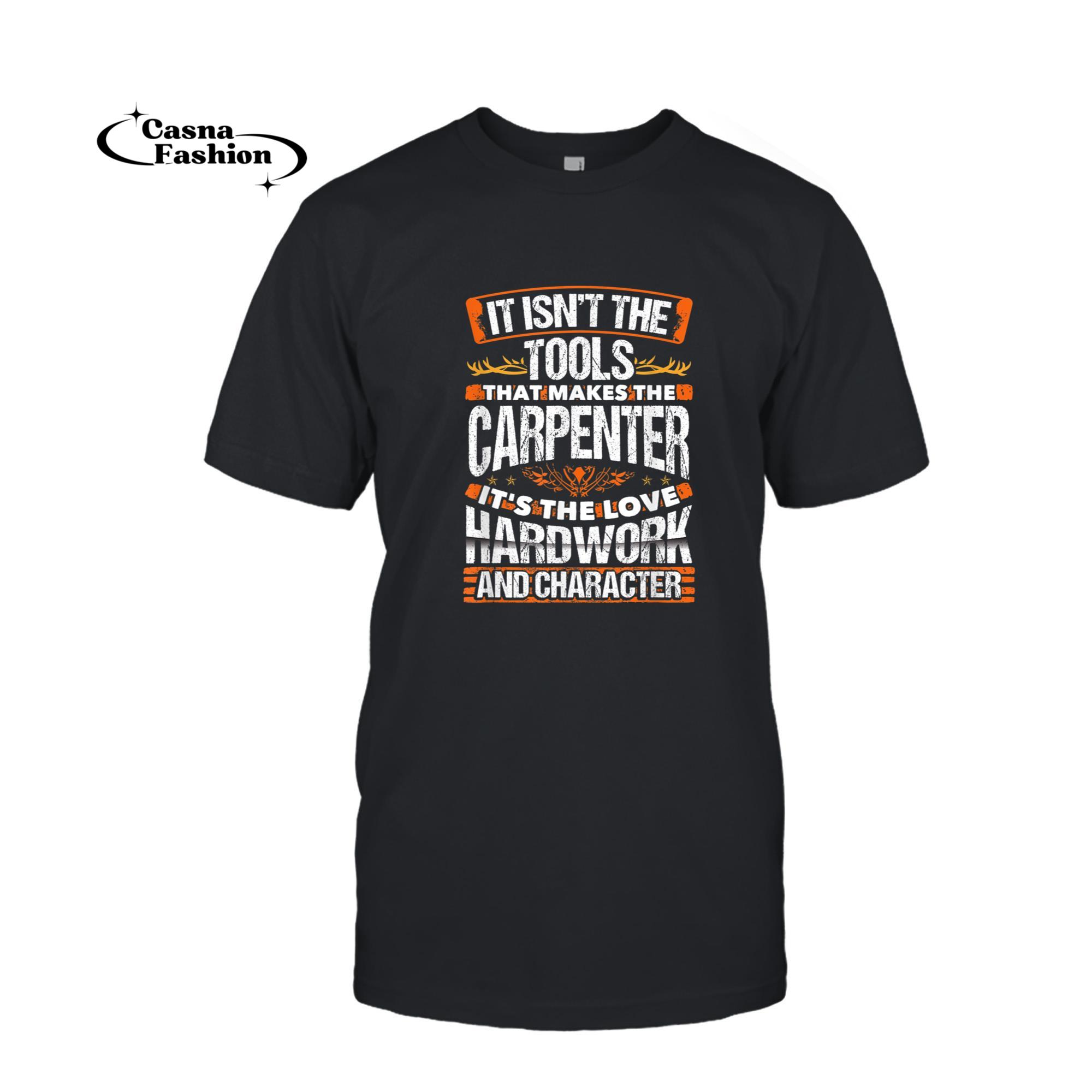 casnafashion_T-shirt_Vintage Woodworker Gift Woodworking Builder Carpenter Dad T-Shirt_T-shirt_Black