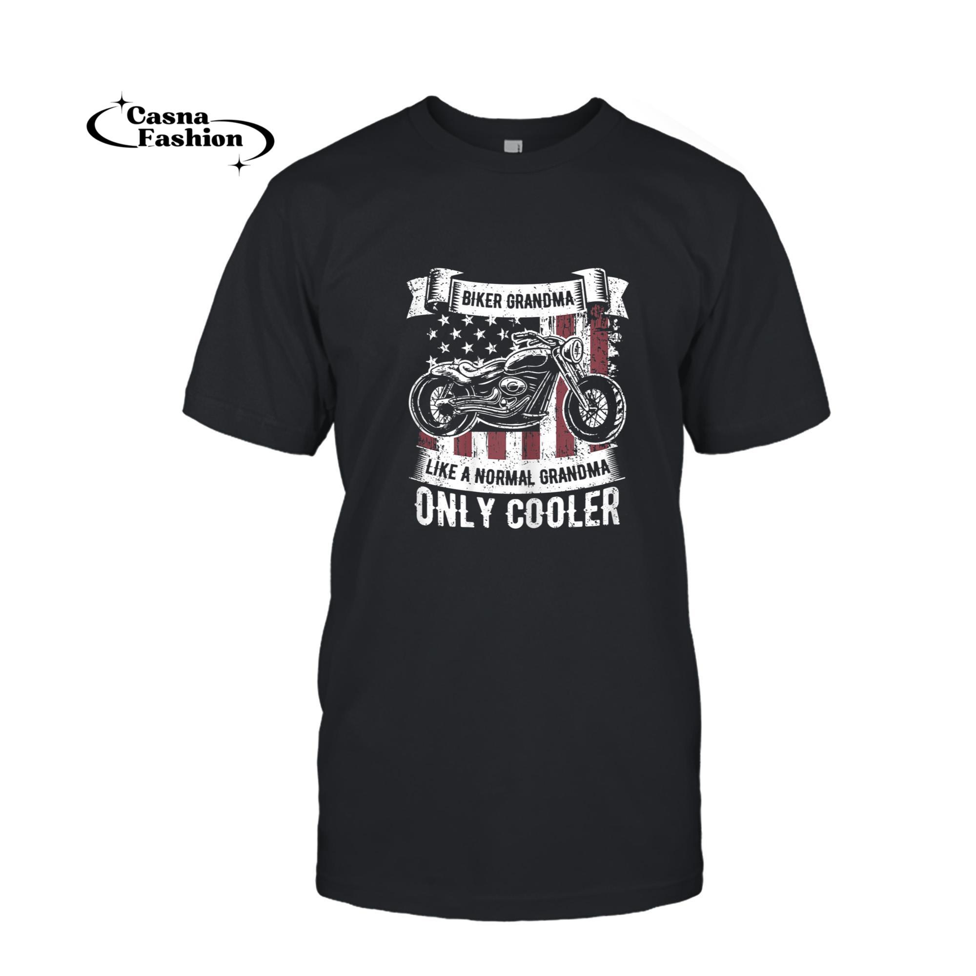 casnafashion_T-shirt_Womens Biker Grandma Ride Motorcycles Motorcycle Lovers Rider Gift T-Shirt_T-shirt_Black