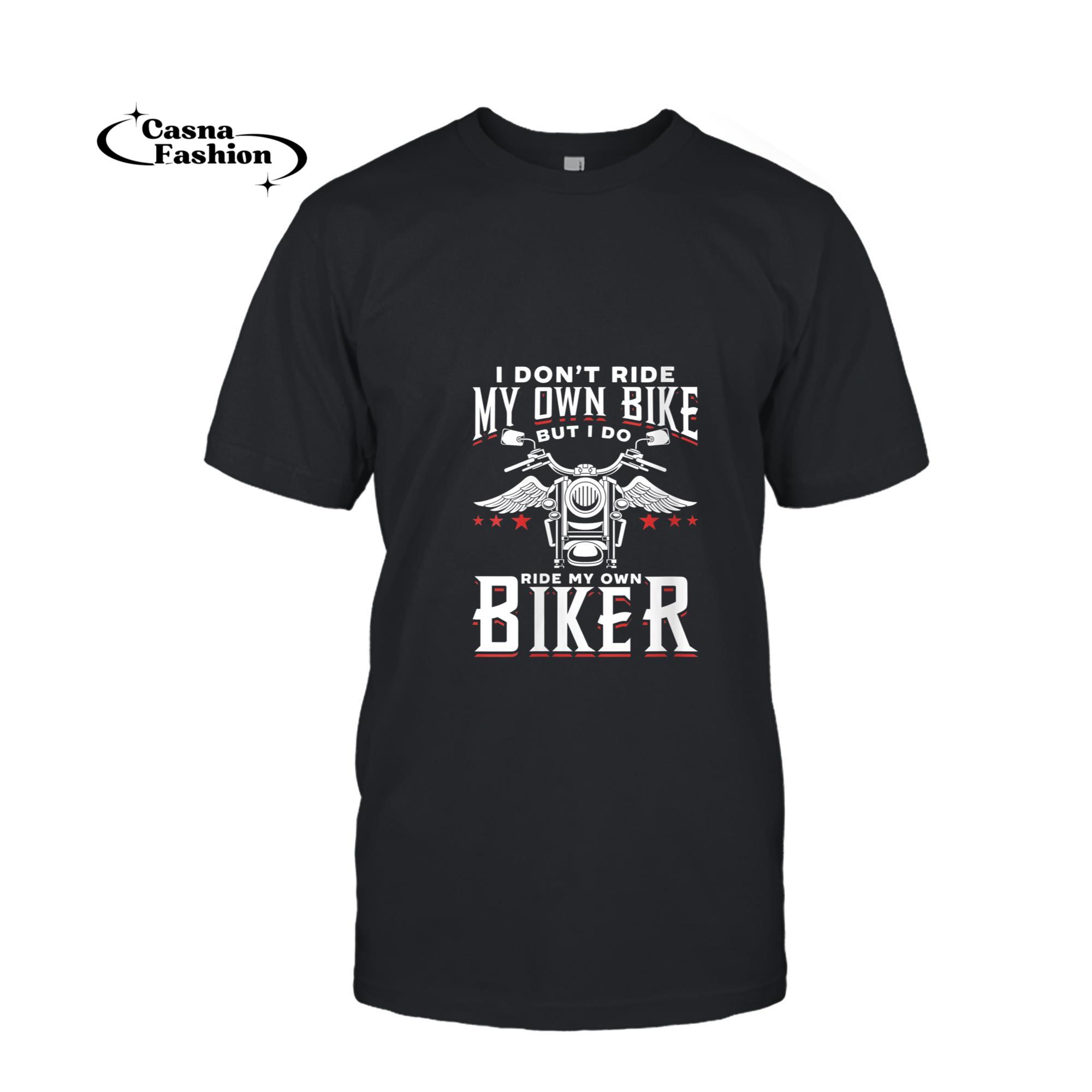 casnafashion_T-shirt_Womens Funny I Dont Ride My Own Bike But I Do Ride My Own Biker V-Neck T-Shirt_T-shirt_Black