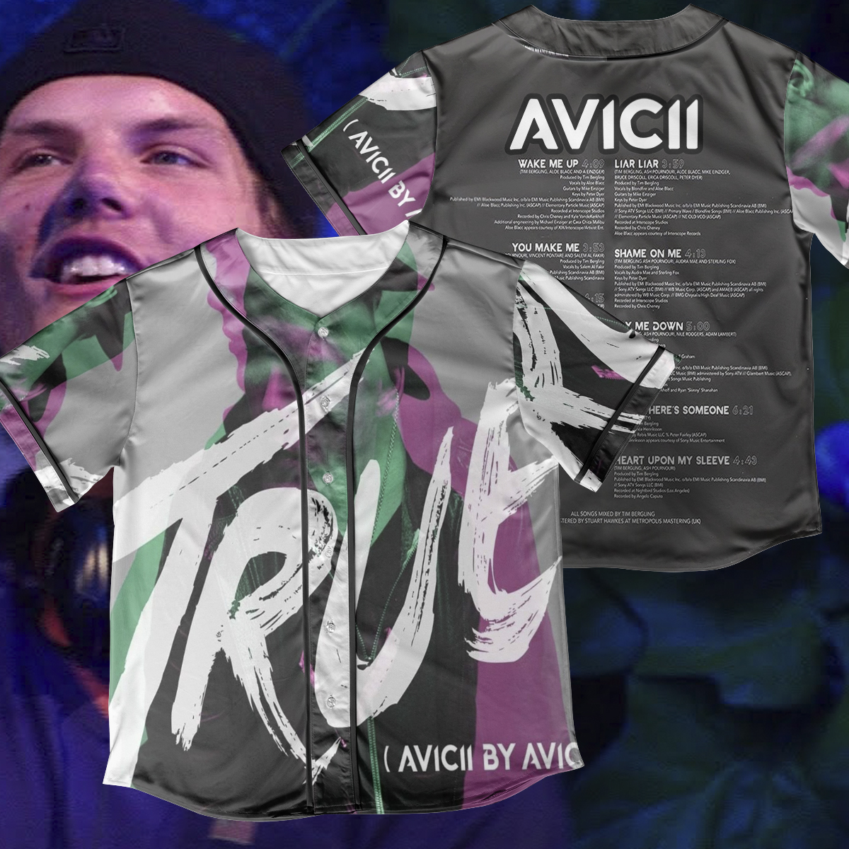 Avicii True 10th Anniversary Avicii Album Cover Jersey