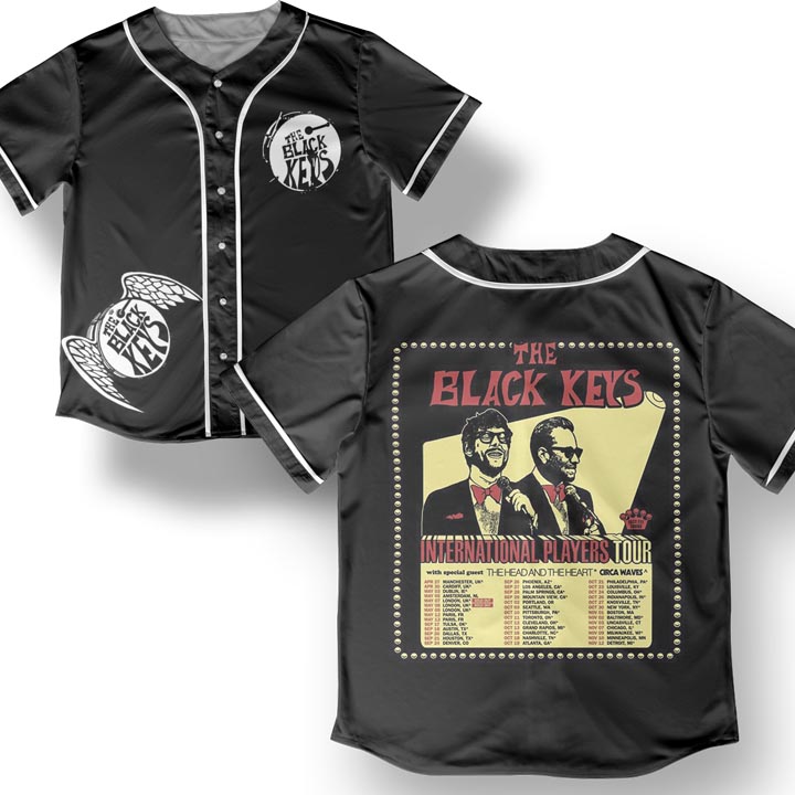 The Black Keys International Player Tour - The Head And The Heart - Merch -  Baseball Jersey