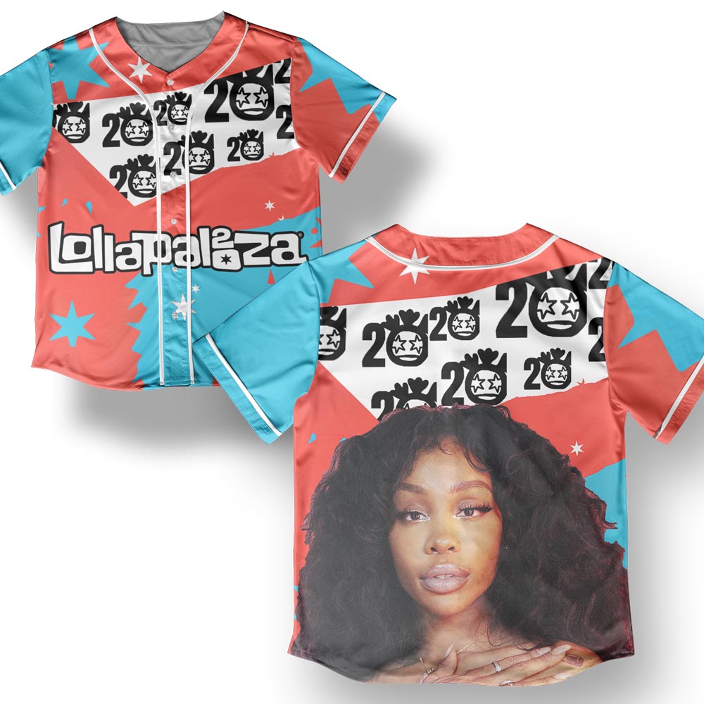 Sza - 2024 Lollapalooza Chicago - Baseball Jersey - Edm Festival Jersey