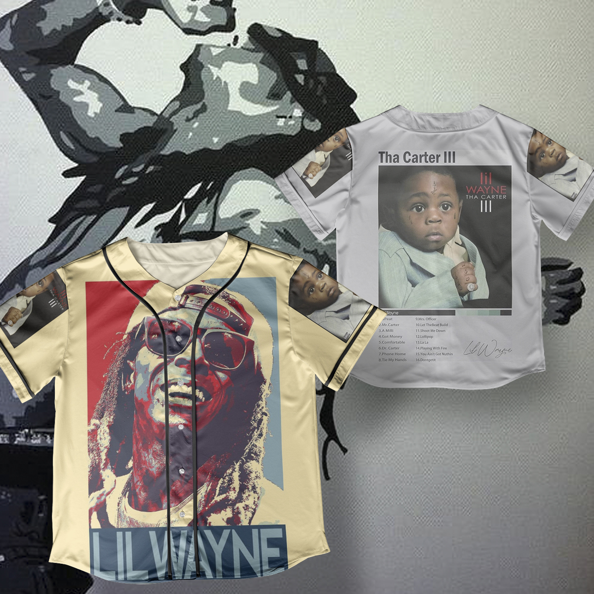 Tha Carter Iii Lil Wayne Album Cover Baseball Jersey