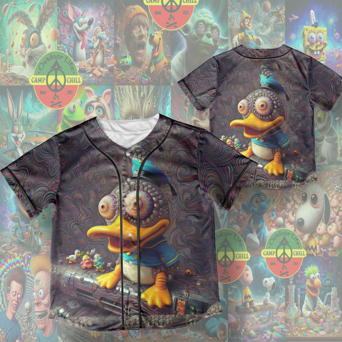 Donald Duck Spyshedelic Style Cover Rave Edm Jersey