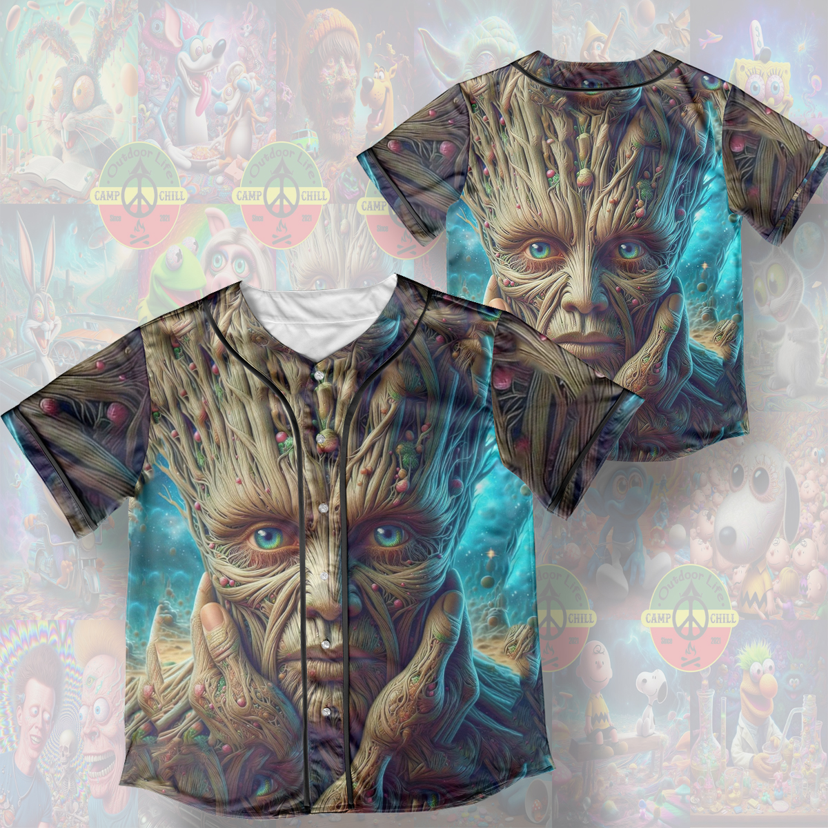 Groot So High Psychedelic Style Cover Rave Edm Jersey