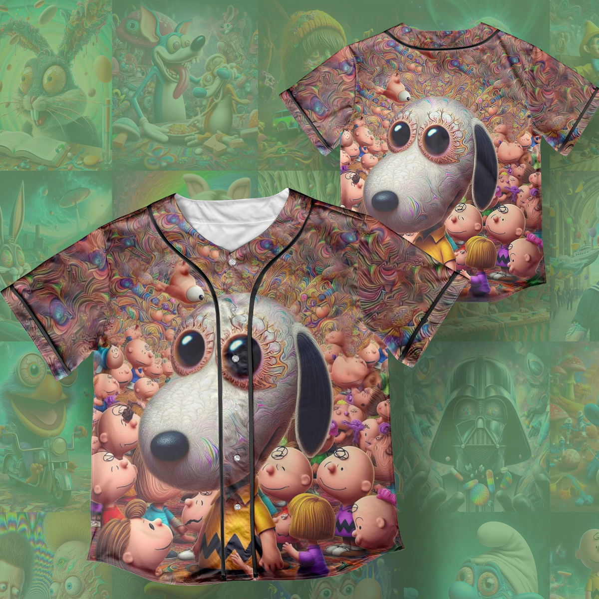 Snoopy Psychedelic Style Cover Rave Edm Jersey