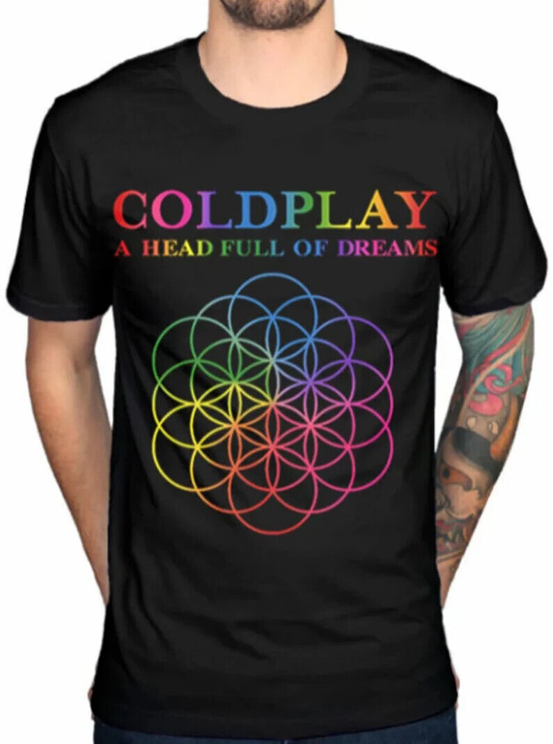 s-l1600Coldplay A Head Full of Dreams Tour 2022 Men's Black Cotton T-Shirt